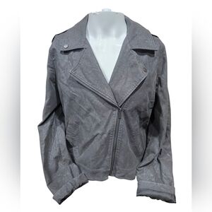 Women's Gray Moto Jacket‎ The Loft Size 12
